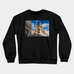 Cathedral Basilica of Saints Cosmas and Damian in Alberobello, Italy Crewneck Sweatshirt